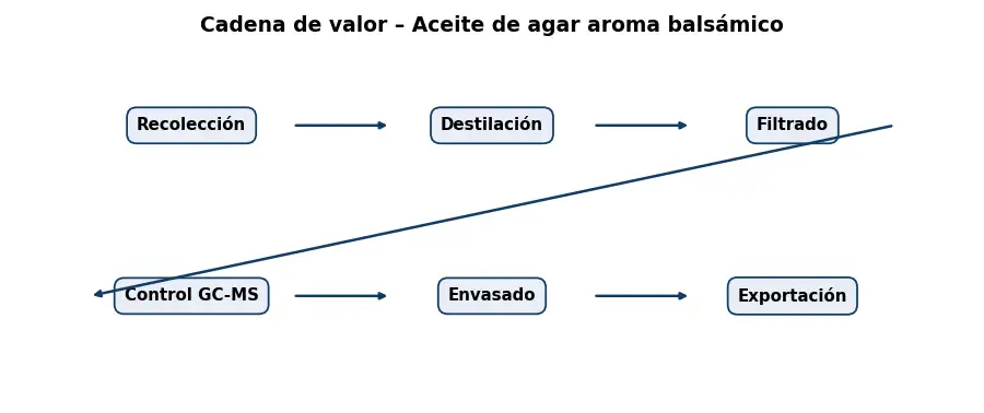 Esquema: cadena de valor en el sector Aceites