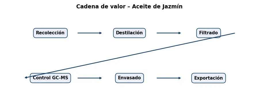 Esquema: cadena de valor en el sector Aceites