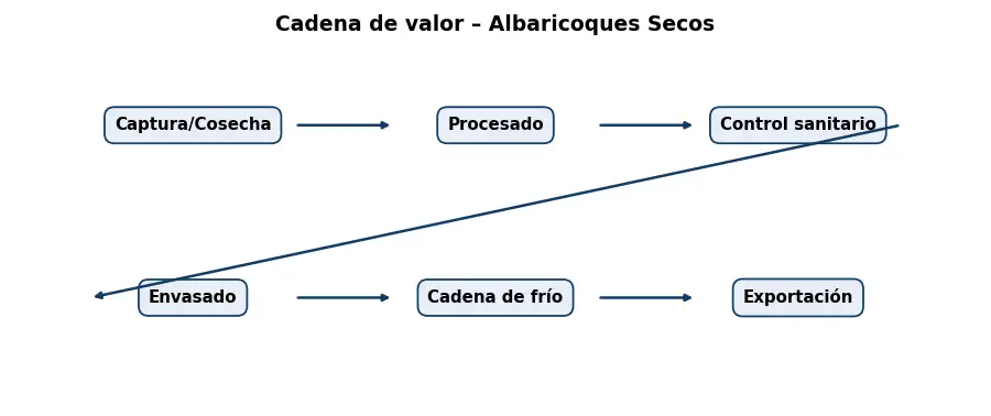 Esquema: cadena de valor en el sector Alimentacion