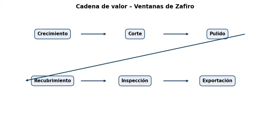 Esquema: cadena de valor en el sector Optica