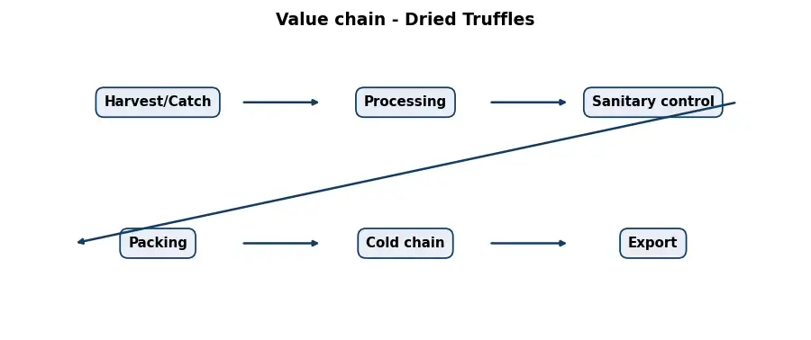 Diagram: value chain in the Food sector