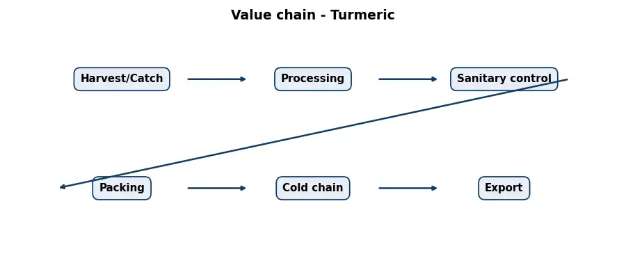 Diagram: value chain in the Food sector